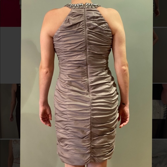 Cachet Jeweled Neck Dress - Picture 2 of 5